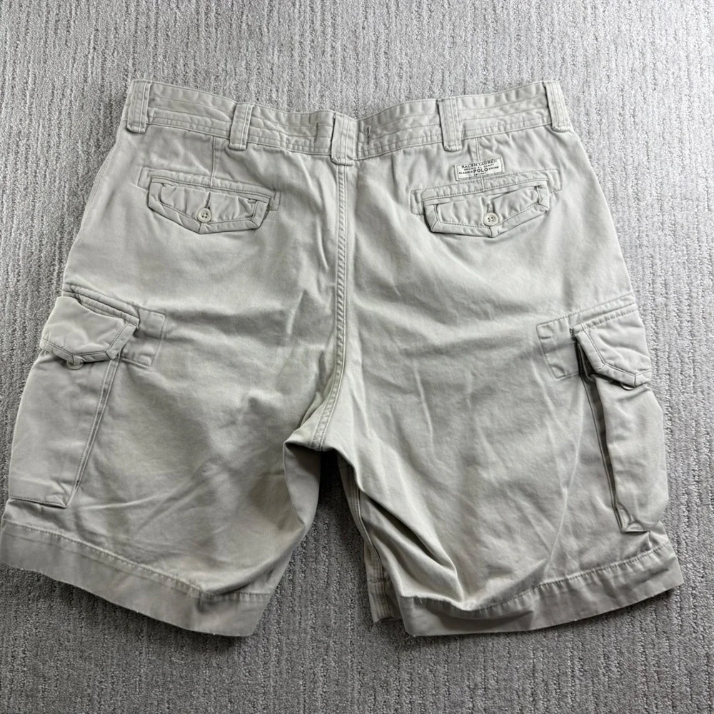 Polo Ralph Lauren Classic Polo Chino Cargo Shorts Mens Size 40 Tan Khaki